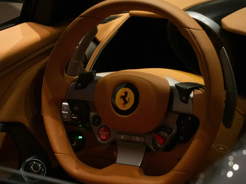Handcrafted Steering Wheel Leather Upholstery