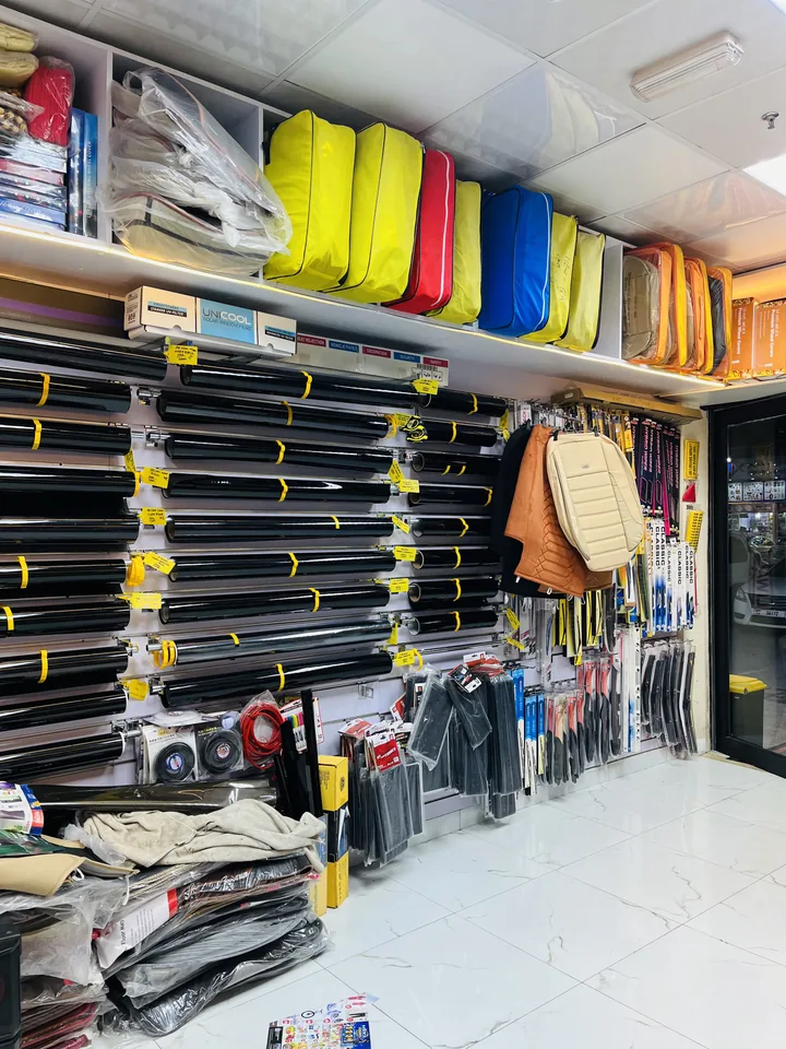 Window tint films and seat covers at Al Hidayah